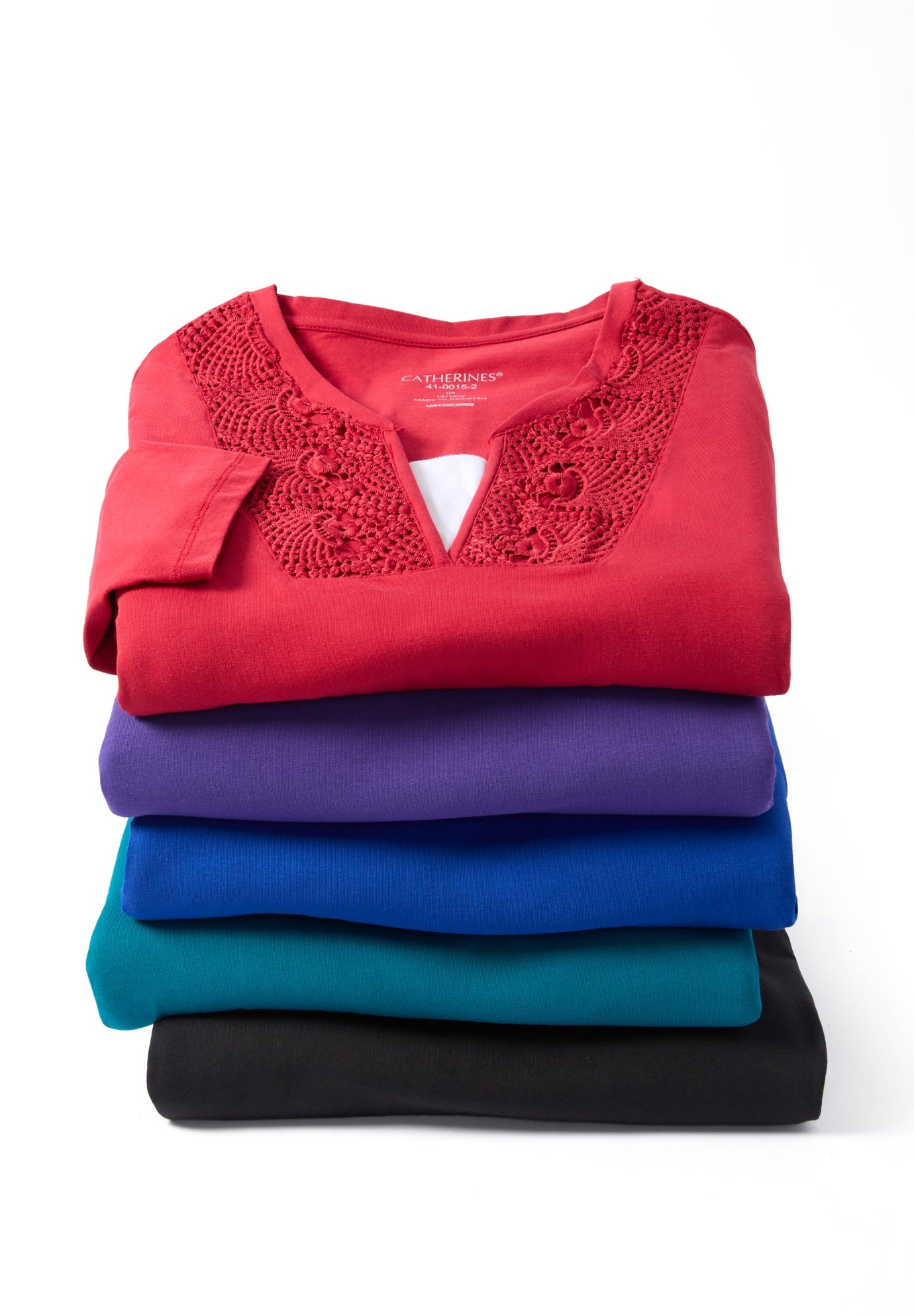 Suprema® Lace Trim Duet Top image number 1