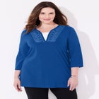 Suprema&reg; Lace Trim Duet Top image number null