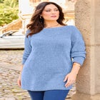 Chenille Cable-Knit Boatneck Sweater image number null