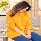 Chenille Cable-Knit Boatneck Sweater image number null