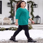 Chenille Cable-Knit Boatneck Sweater image number 2