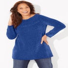 Chenille Cable-Knit Boatneck Sweater image number null