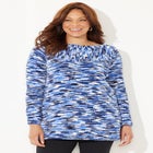 Chenille Cable-Knit Boatneck Sweater image number null