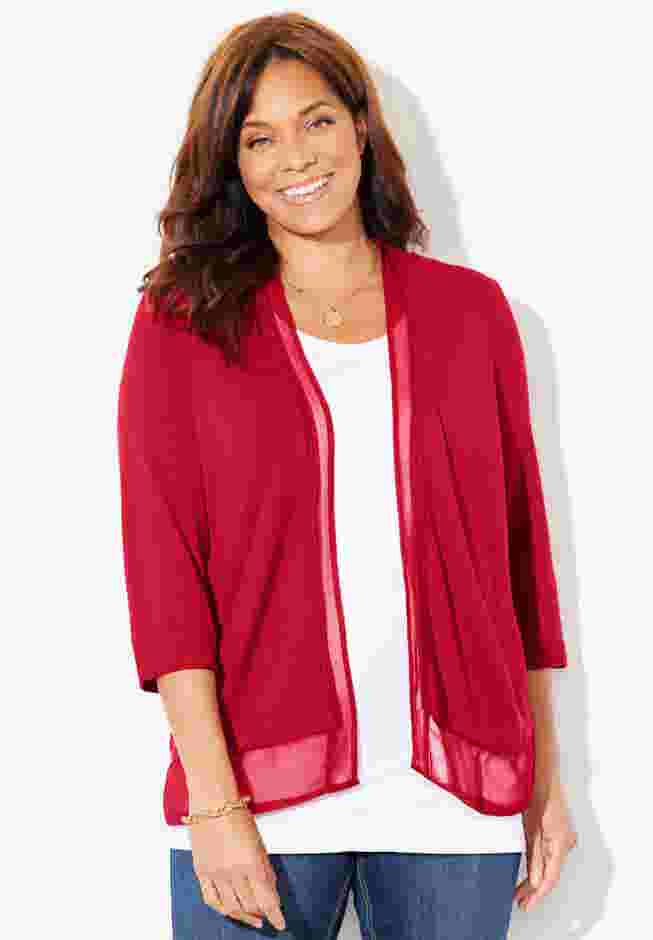 Mixed Media Cardigan image number 0