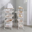 4-Tier Slim Kitchen Cart with Drawers image number null