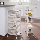 4-Tier Slim Kitchen Cart with Drawers image number null