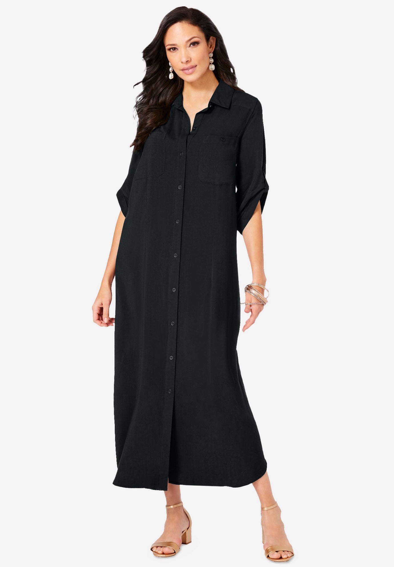 Collared Button Front Dress image number 0