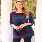 Easy Fit 3/4-Sleeve Scoopneck Tunic image number null