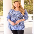 Easy Fit 3/4-Sleeve Scoopneck Tunic image number null