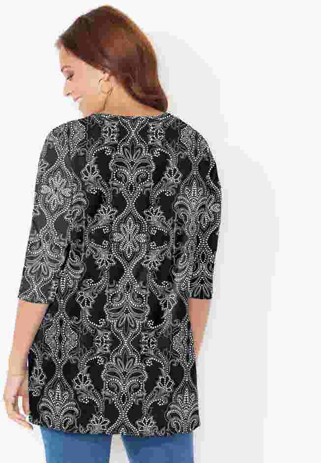 Easy Fit 3/4-Sleeve Scoopneck Tunic image number 1