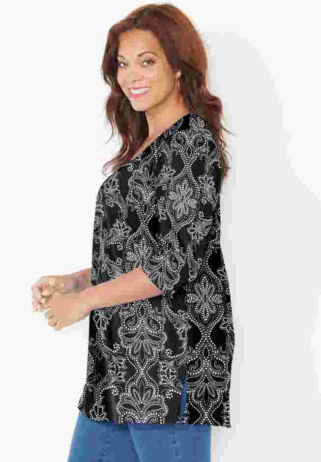 Easy Fit 3/4-Sleeve Scoopneck Tunic image number 2