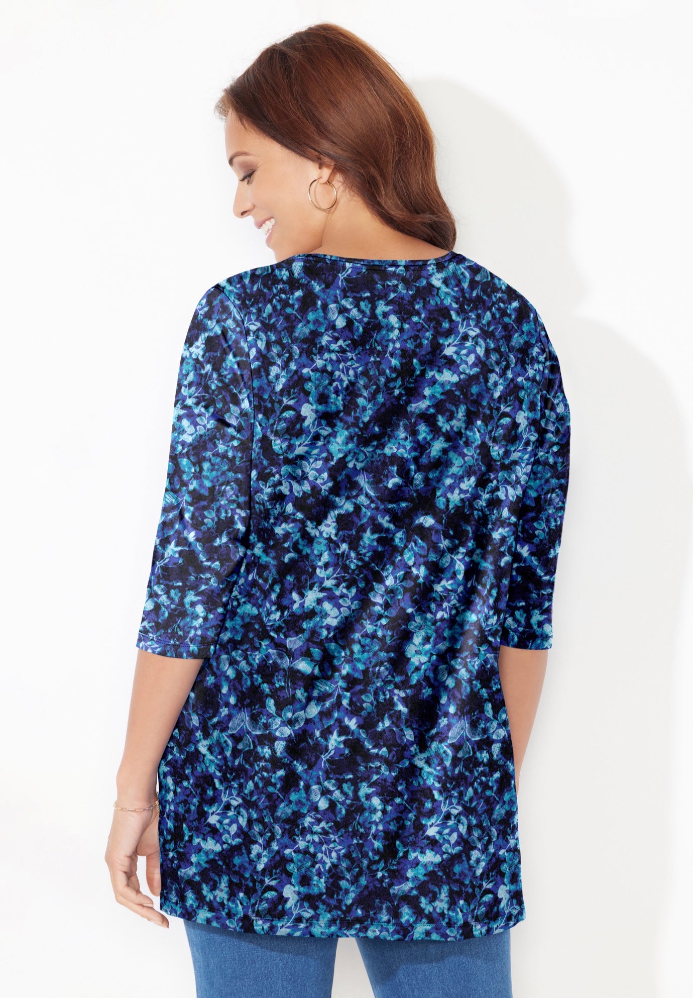 Easy Fit 3/4-Sleeve Scoopneck Tunic image number 1