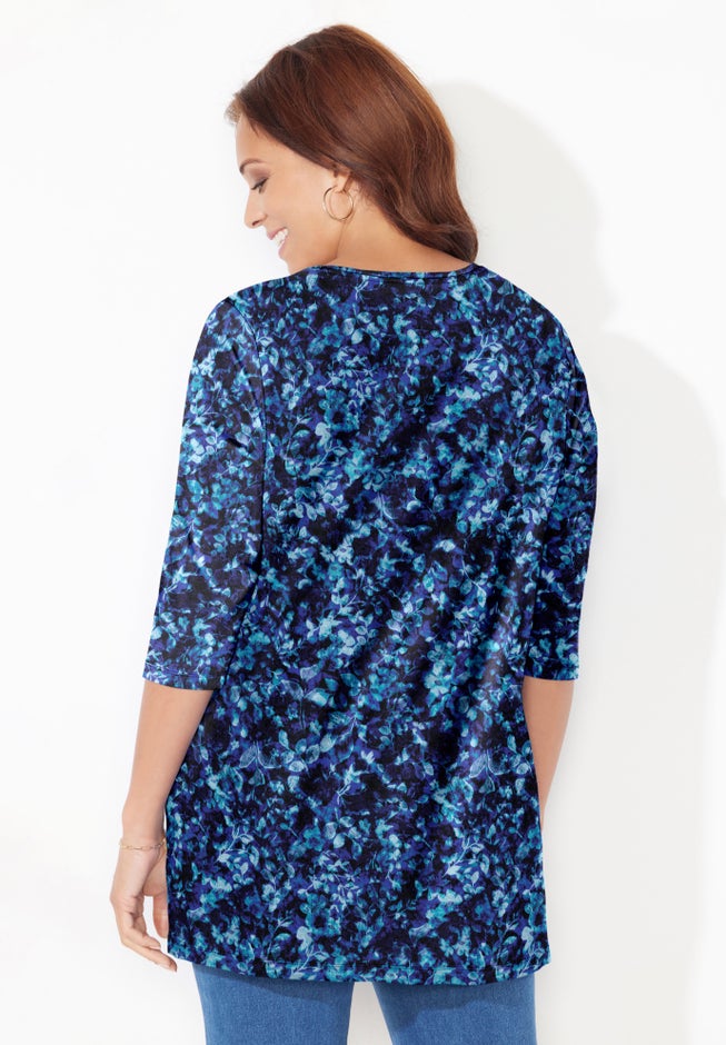 Easy Fit 3/4-Sleeve Scoopneck Tunic image number 1