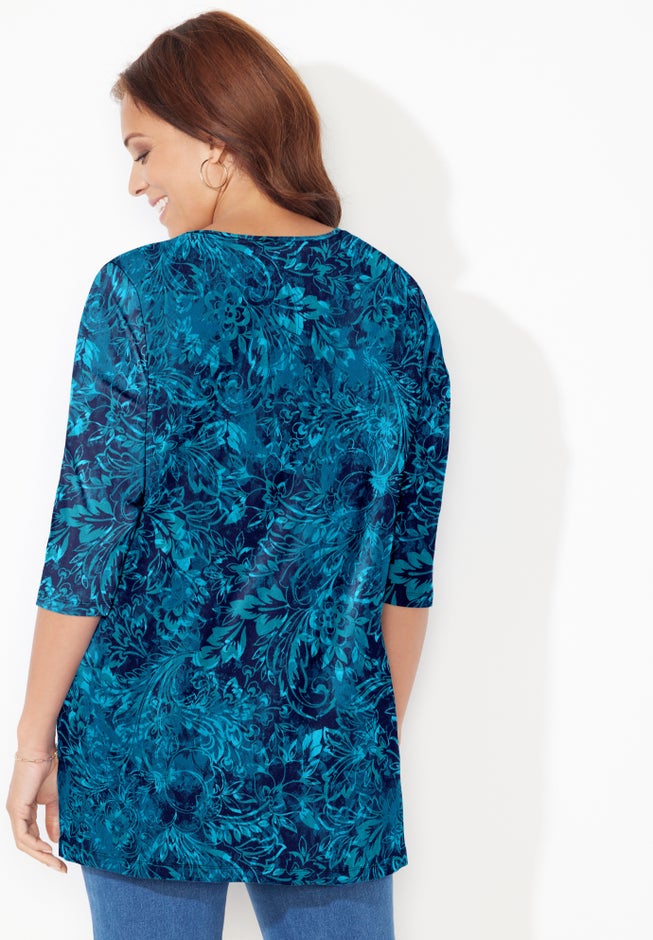 Easy Fit 3/4-Sleeve Scoopneck Tunic image number 2