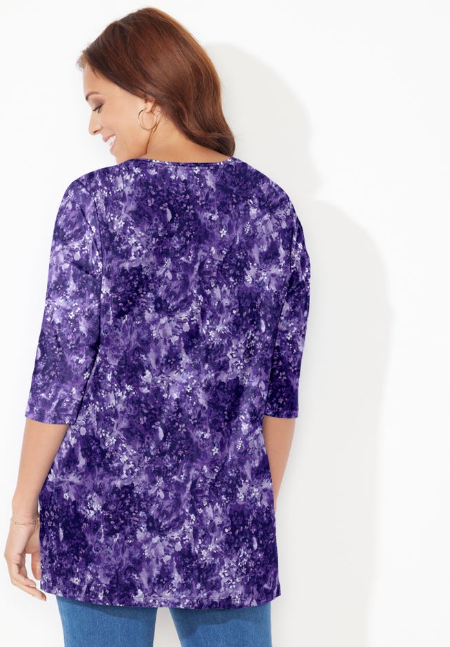 Easy Fit 3/4-Sleeve Scoopneck Tunic image number 2