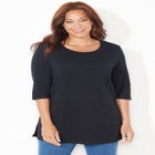 Easy Fit 3/4-Sleeve Scoopneck Tunic image number null
