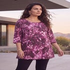 Easy Fit 3/4-Sleeve Scoopneck Tunic image number 0