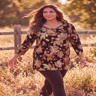 Easy Fit 3/4-Sleeve Scoopneck Tunic image number 0