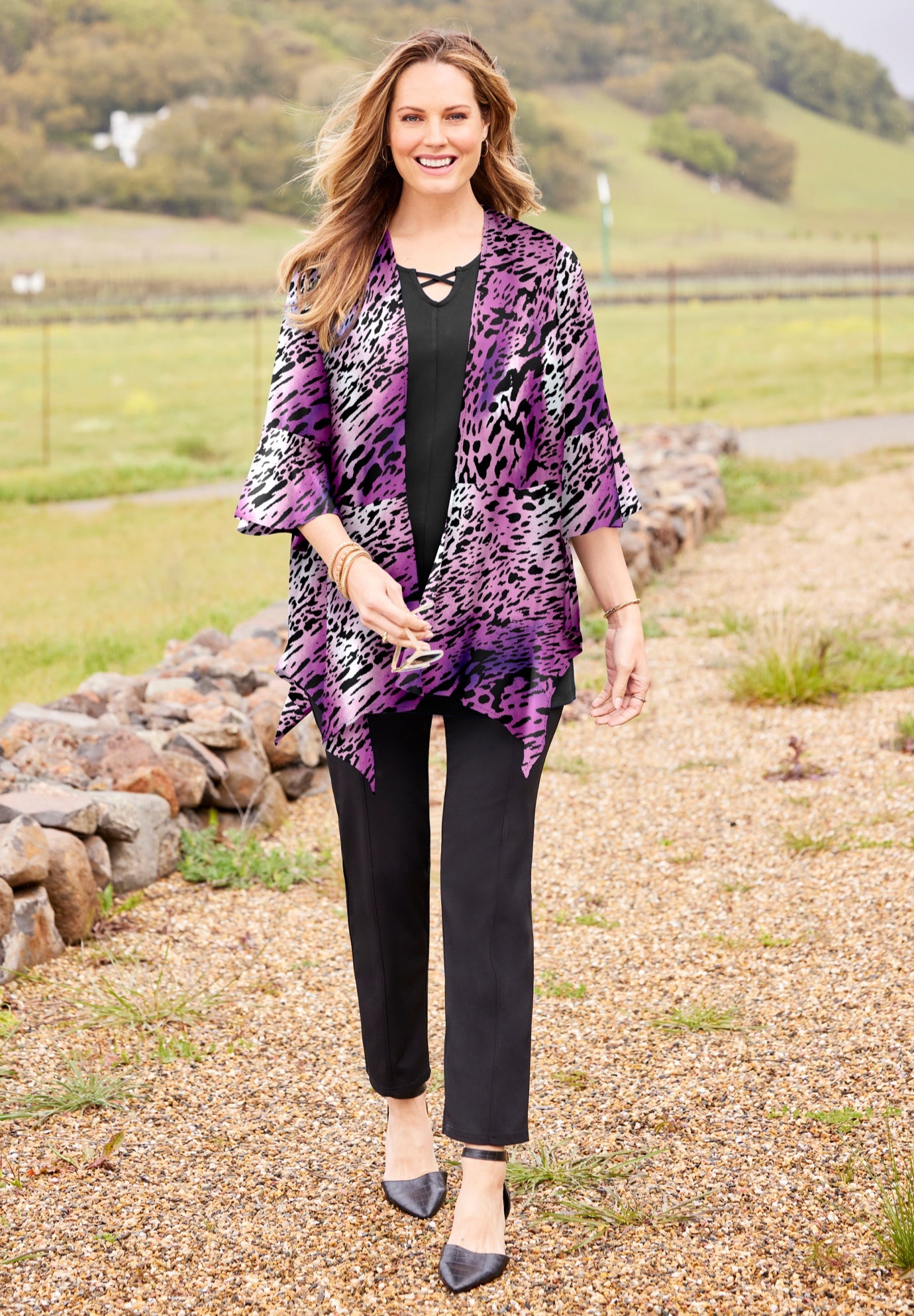 Seasonless Cascade Kimono image number 1