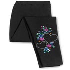 Stretch-Cotton Knit Pull-On Embroidered Leggings image number null