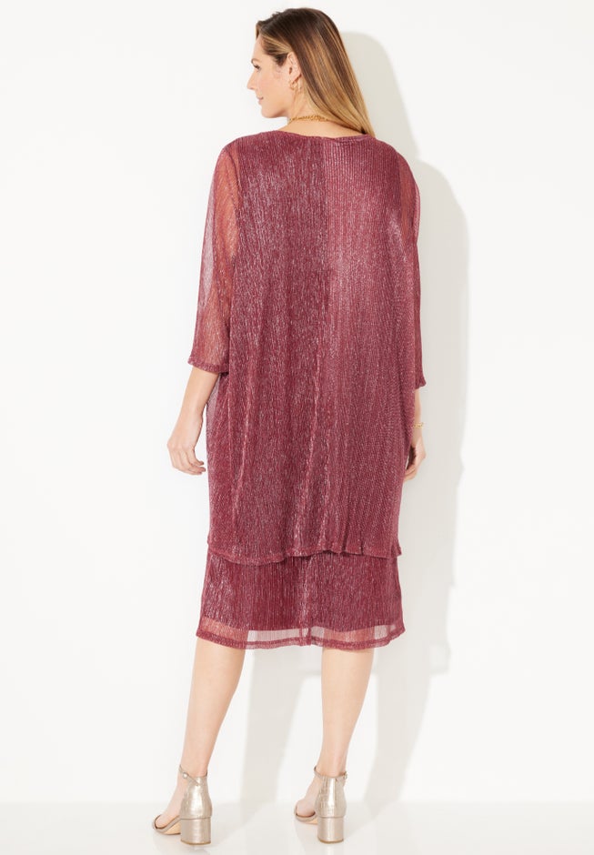 Shimmer Crinkle Duet Dress image number 1