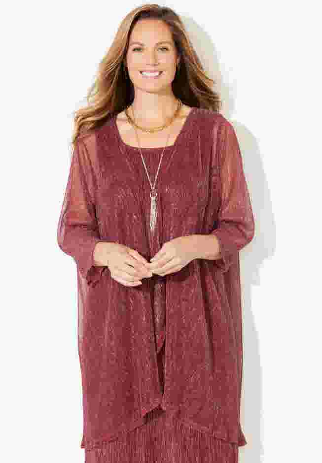 Shimmer Crinkle Duet Dress image number 3