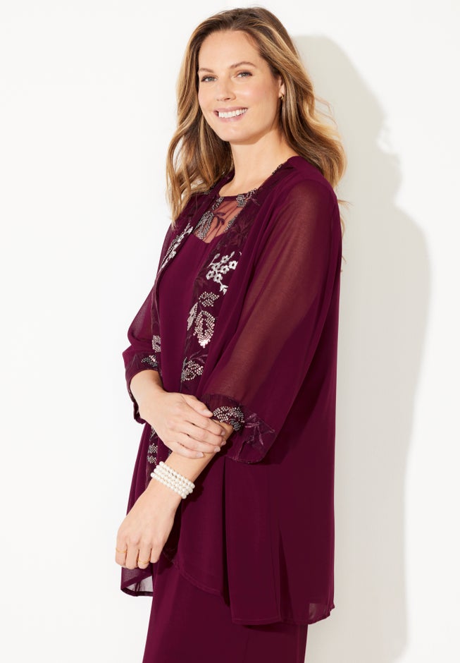 Lavish Lace 3-Piece Pant Set image number 4