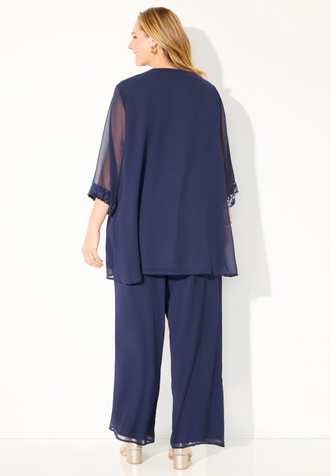 Lavish Lace 3-Piece Pant Set image number 1