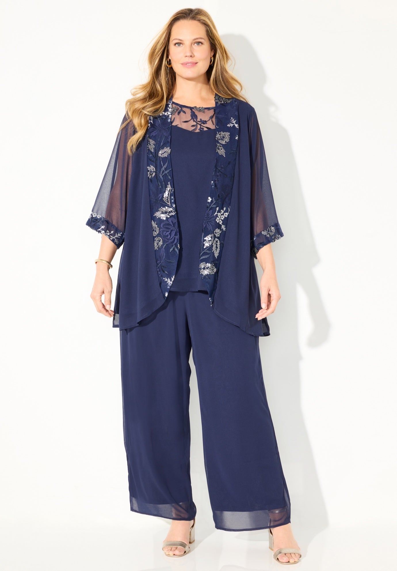 Lavish Lace 3-Piece Pant Set image number 0