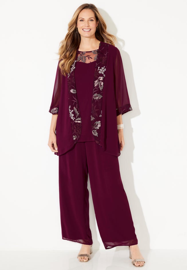 Lavish Lace 3-Piece Pant Set image number 0