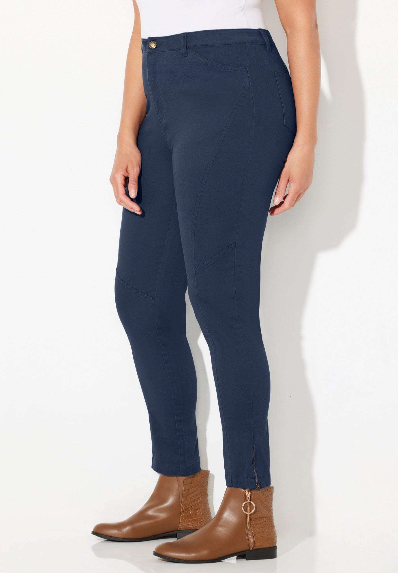 Stretch Twill Zip Ankle Pant image number 0