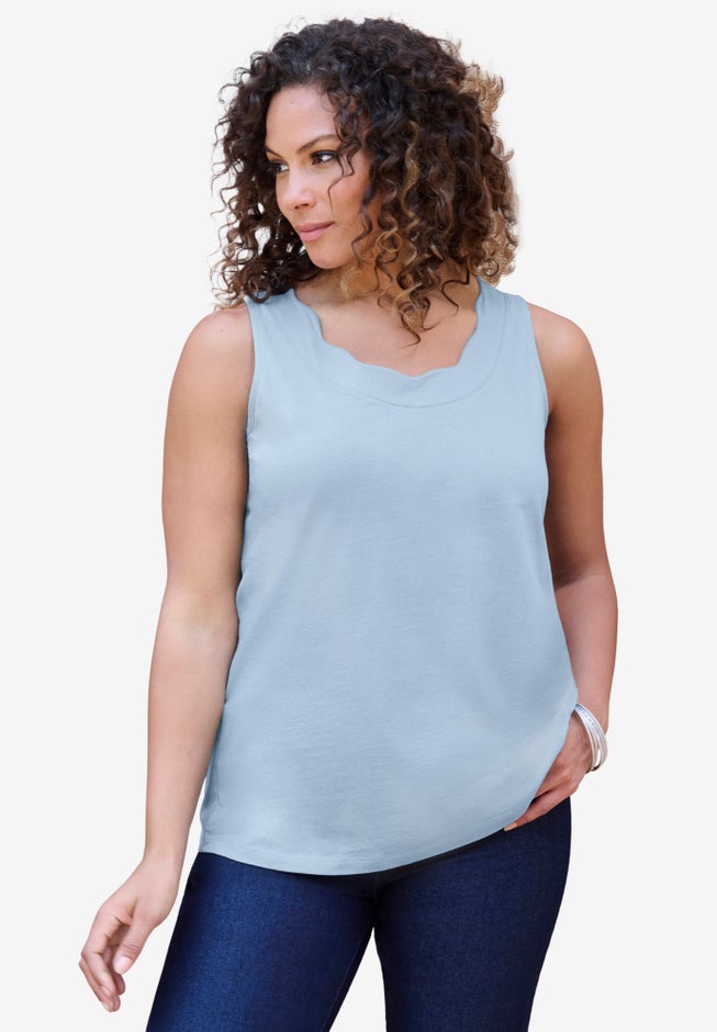 Scalloped Cardigan and Tank Set image number 2