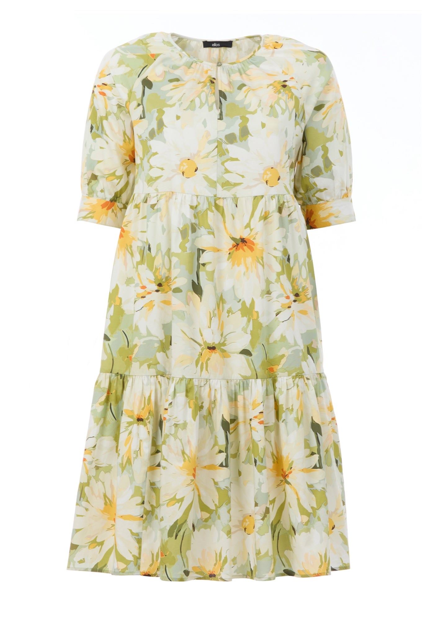 Tiered Cotton Midi Dress image number 2