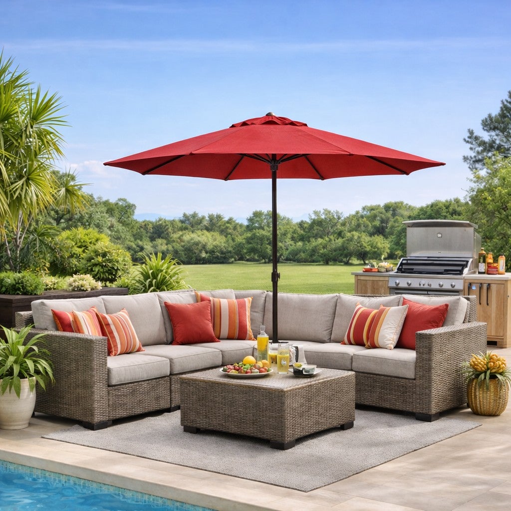 9 Ft. Tilt-and-Crank Umbrella image number 0