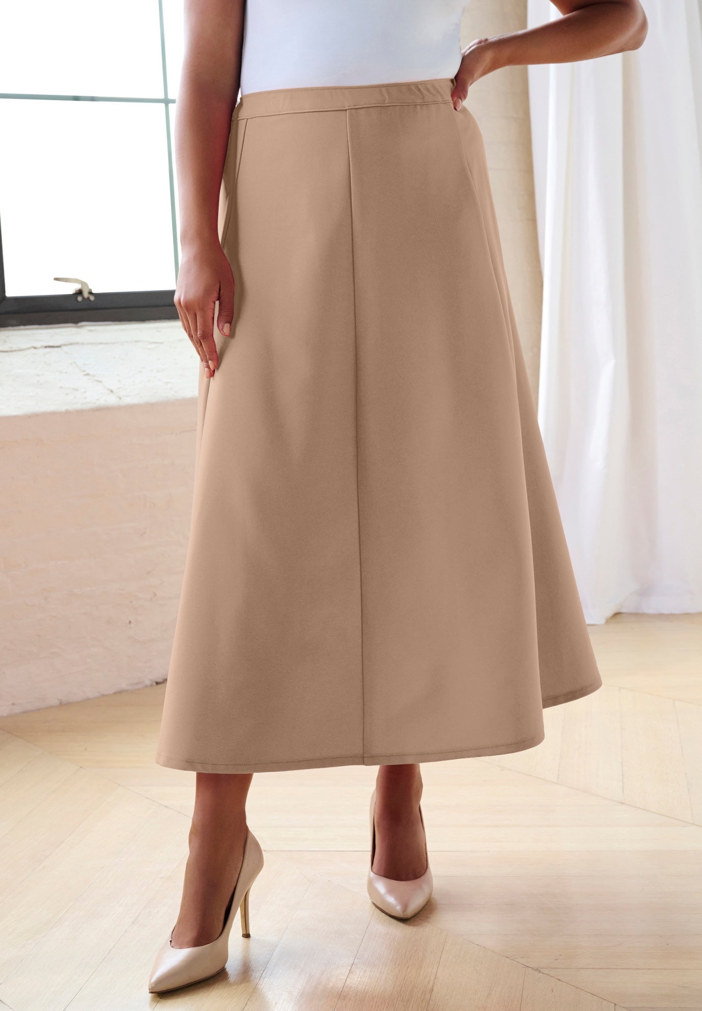 Plus Size Bend Over&reg; A Line Skirt image number 0