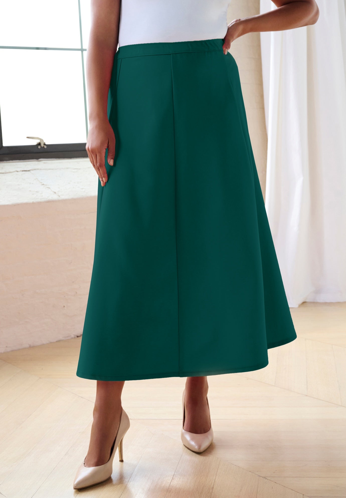 Plus Size Bend Over&reg; A Line Skirt image number 0