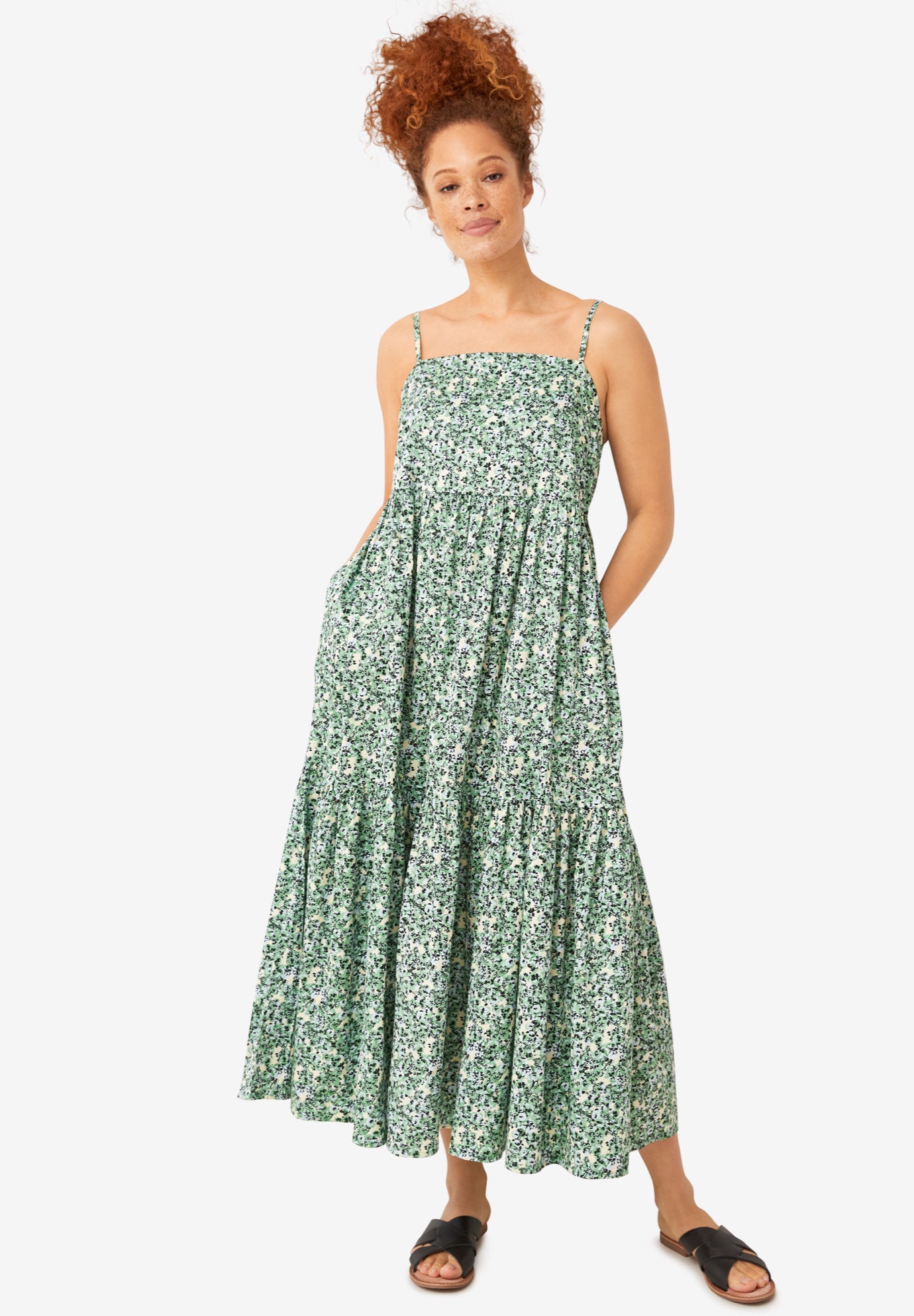Tiered Cotton Maxi Dress image number 0