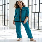 Side Stripe French Terry Pull On Pant Set image number null