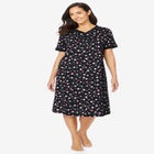 Short Henley Sleepshirt image number null