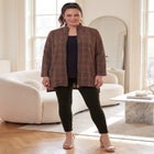 Stretch Cotton Zip Front Hi-Low Jacket image number 0
