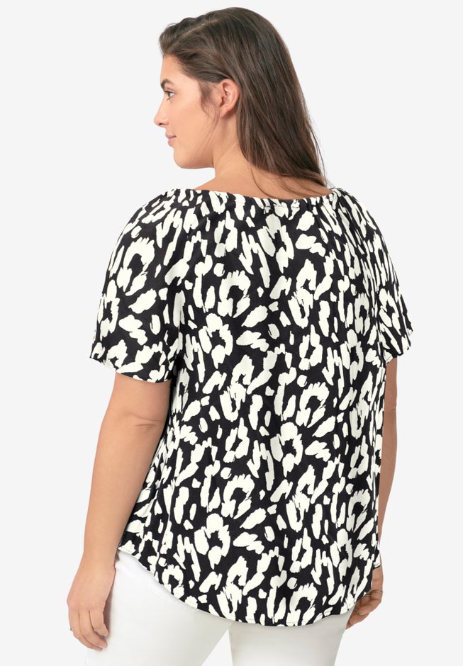 Keyhole Peasant Blouse image number 1