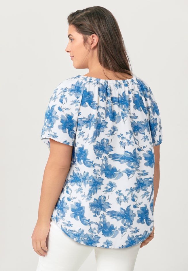 Keyhole Peasant Blouse image number 1