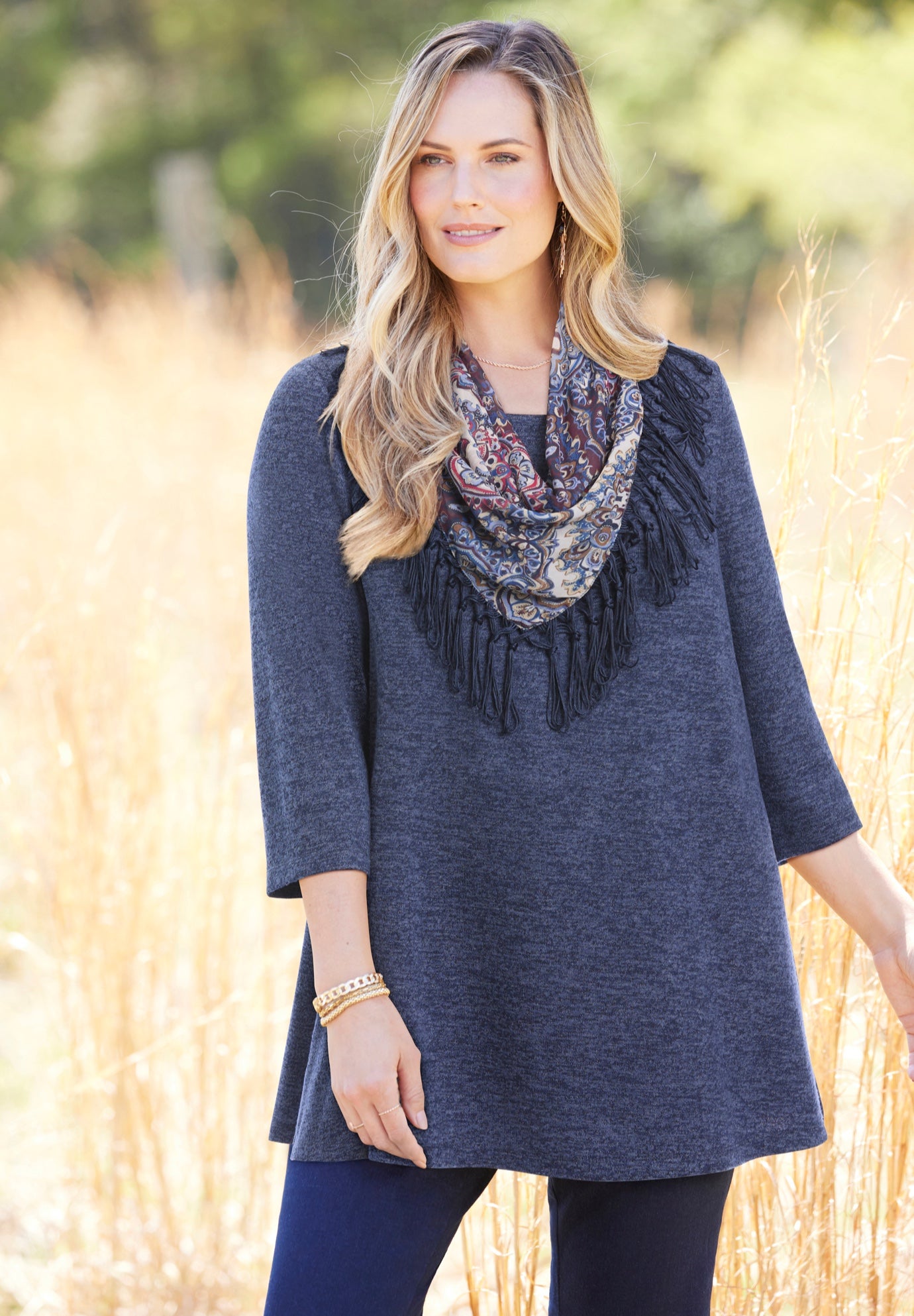 Impossibly Soft Tunic & Scarf Duet image number 0