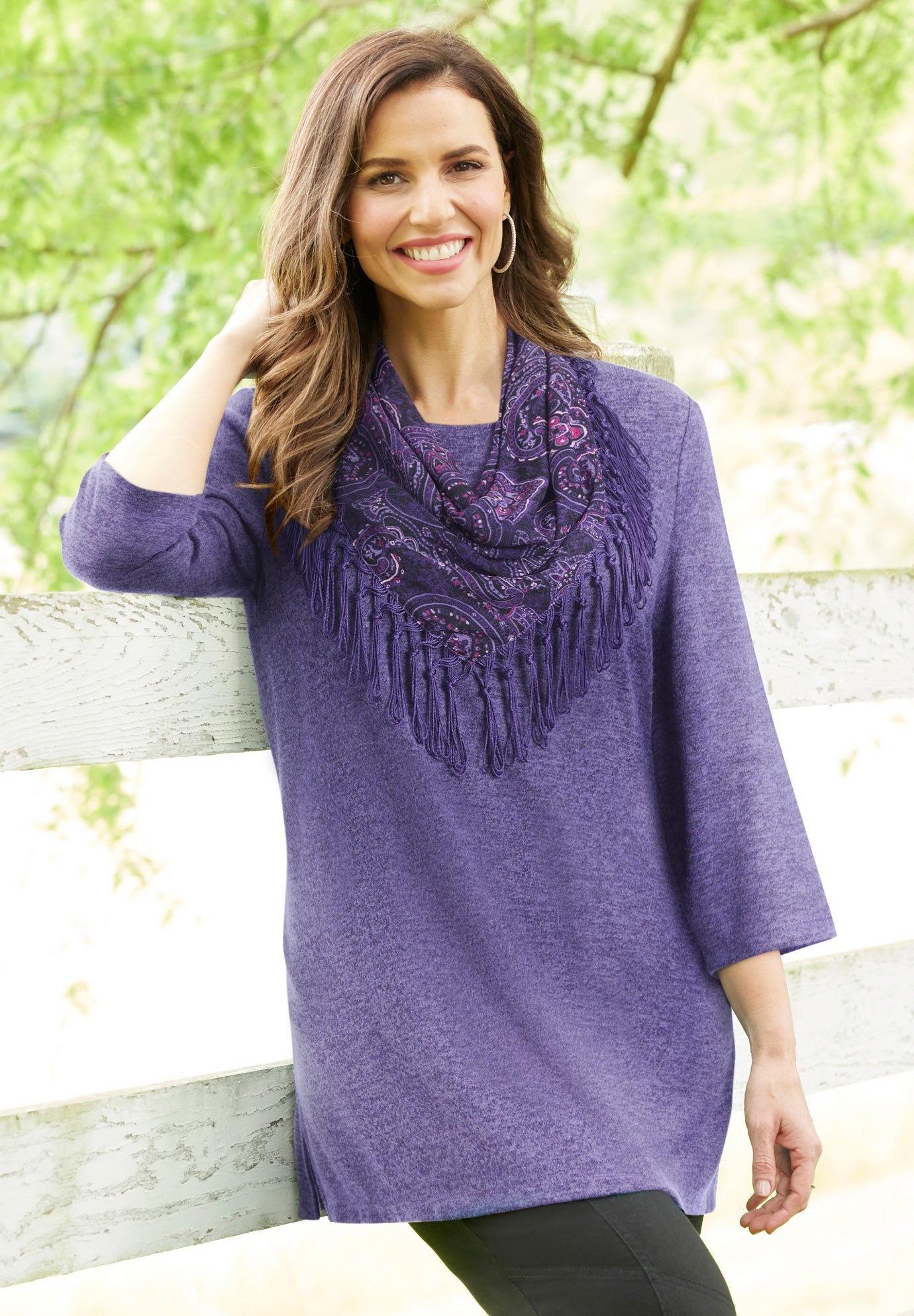 Impossibly Soft Tunic & Scarf Duet image number 0