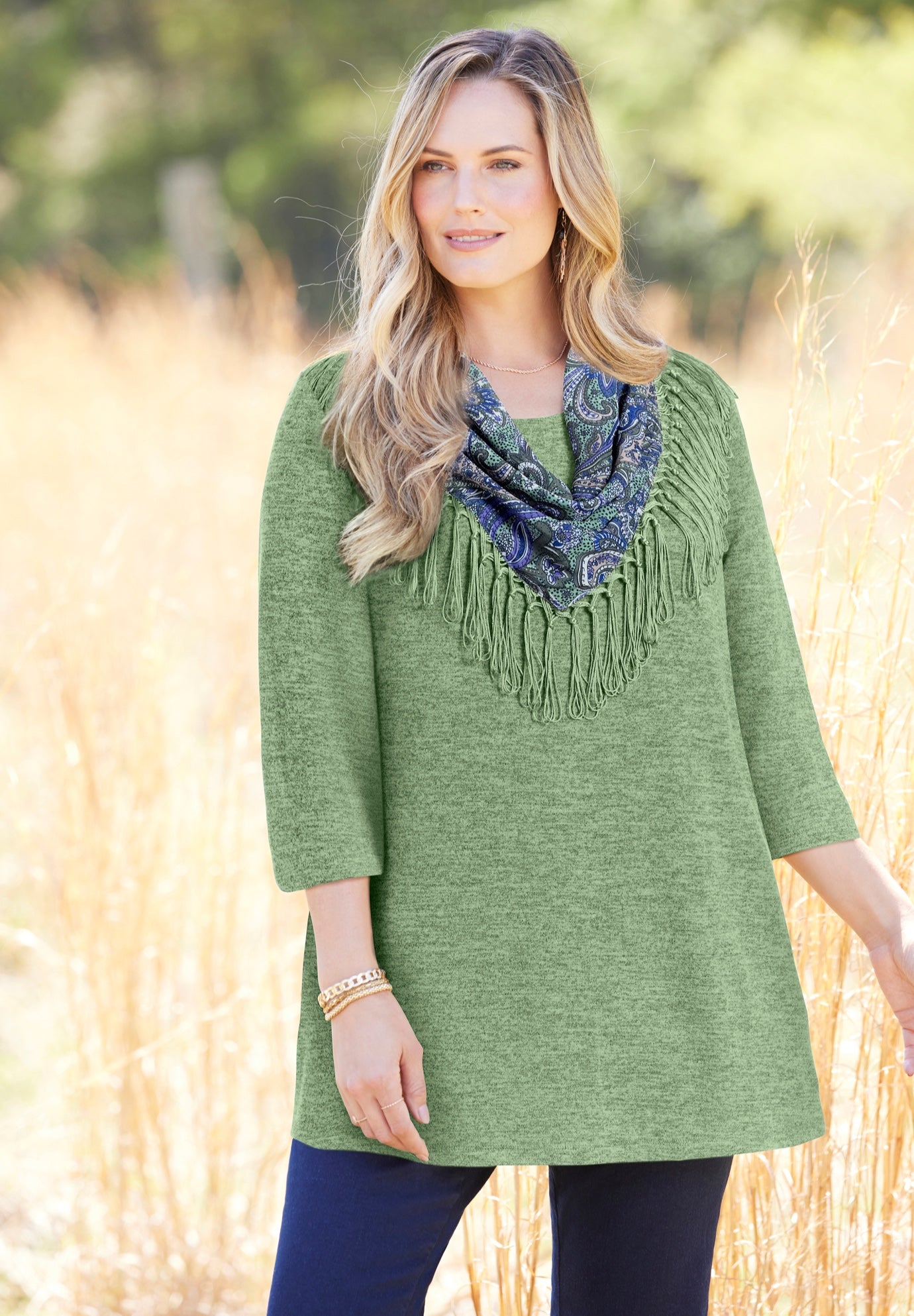 Impossibly Soft Tunic & Scarf Duet image number 0