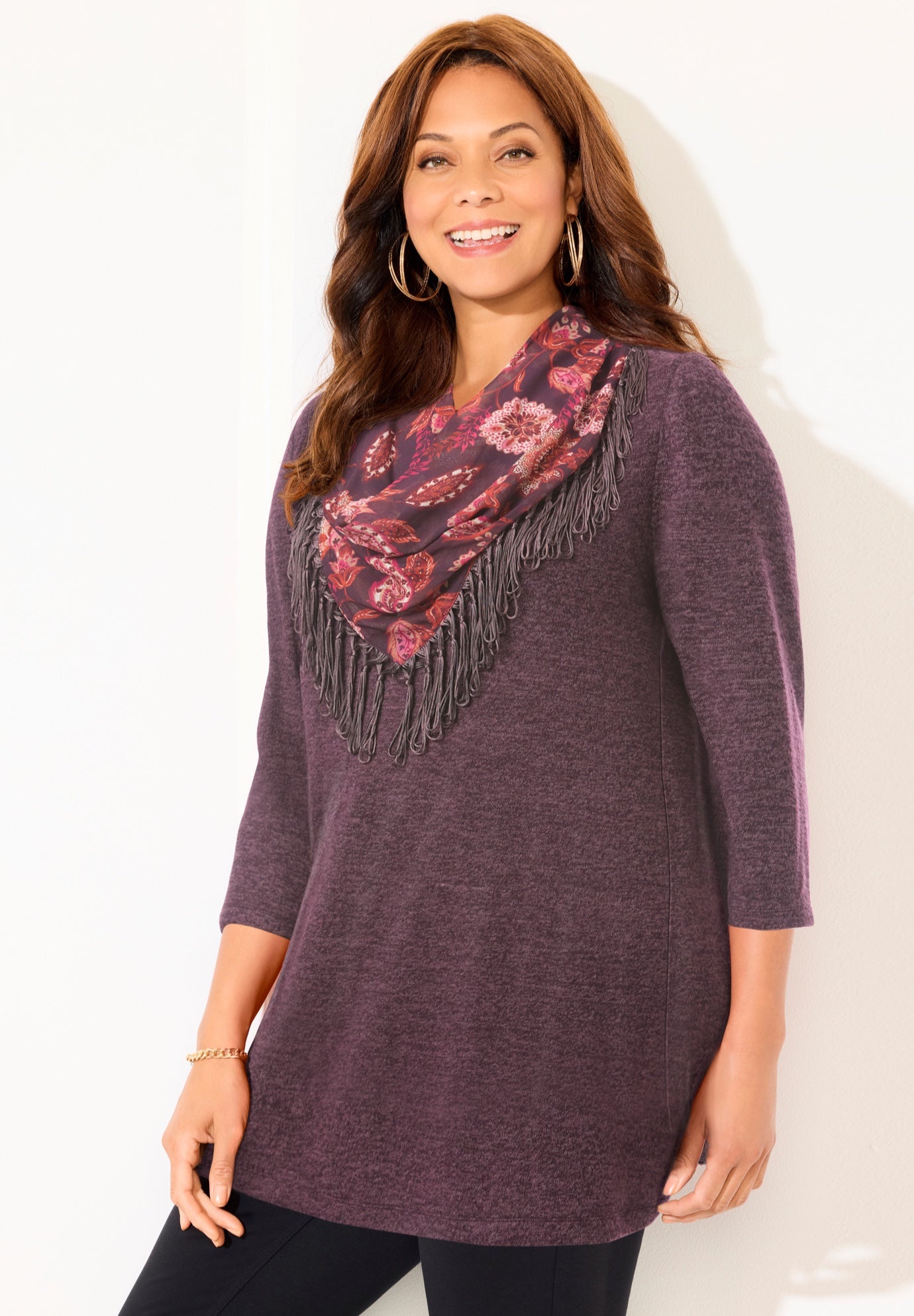 Impossibly Soft Tunic & Scarf Duet image number 1