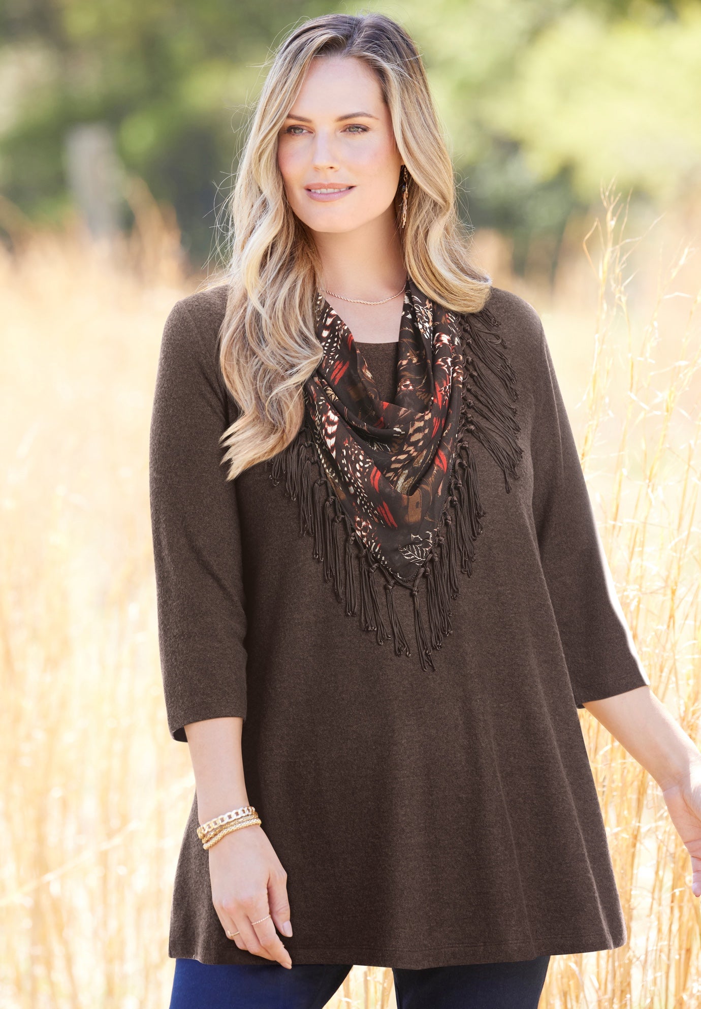 Impossibly Soft Tunic & Scarf Duet image number 0