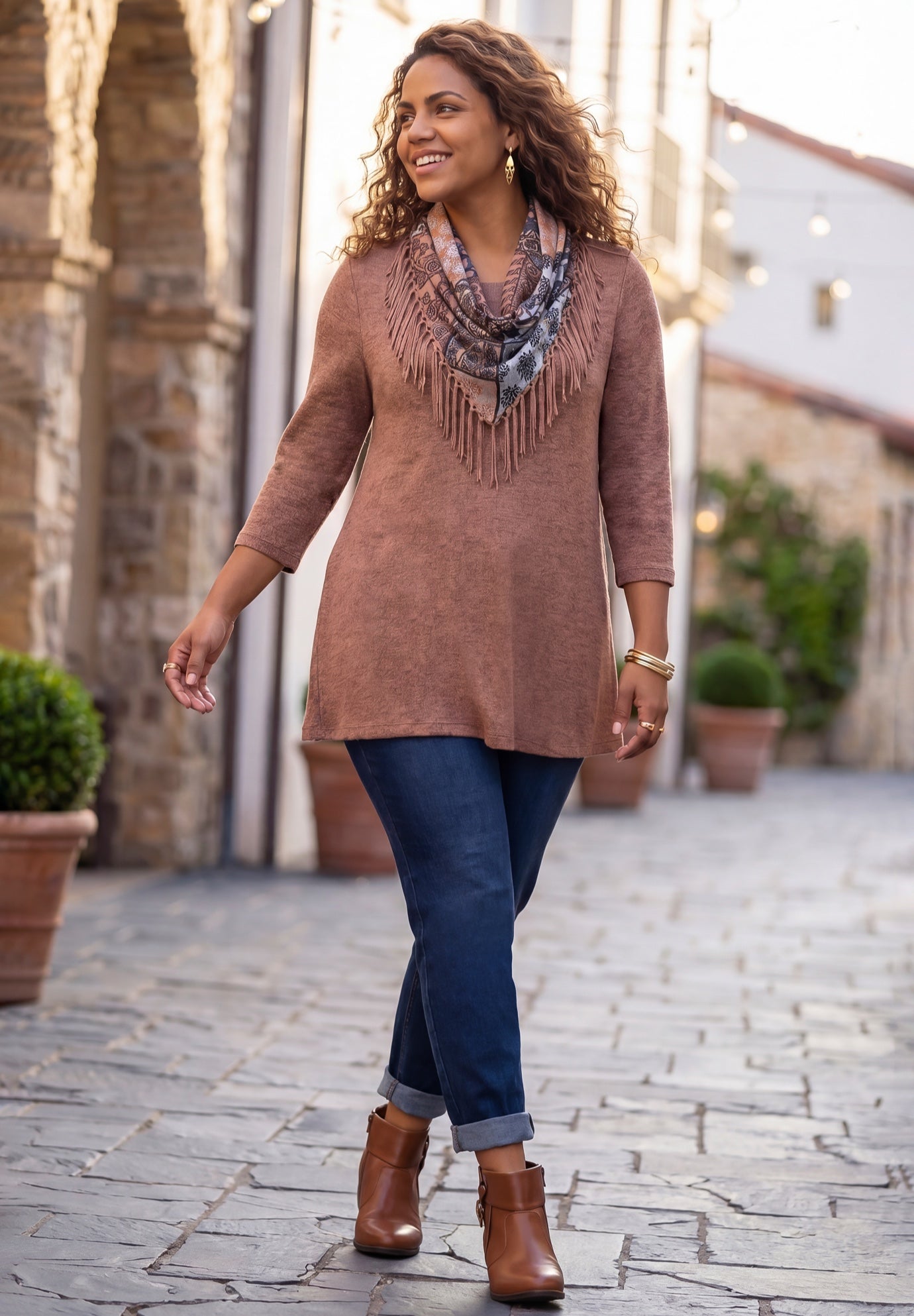 Impossibly Soft Tunic & Scarf Duet image number 0