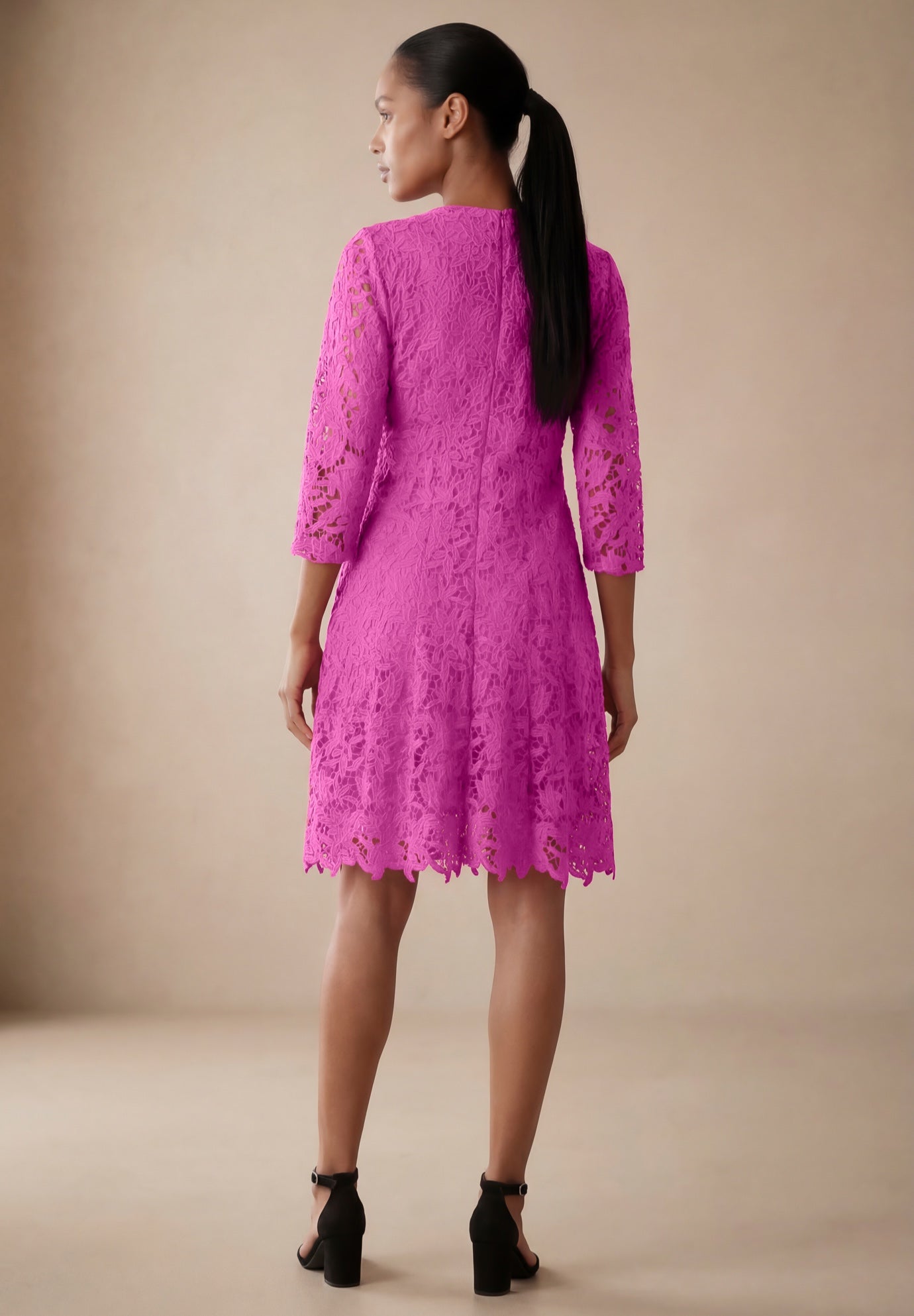 Lace Fit & Flare Dress image number 1