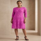 Lace Fit & Flare Dress image number null